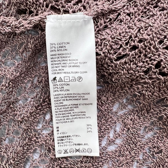 Tommy Bahama Brown Open Knit Maxi Dress Cover Up‎ Cotton Linen Blend Women's XXS - Picture 5 of 8